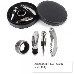 KIT ACESS METAL P/SERVIR VINHO C/SACA-ROLHA REF:APJU-705