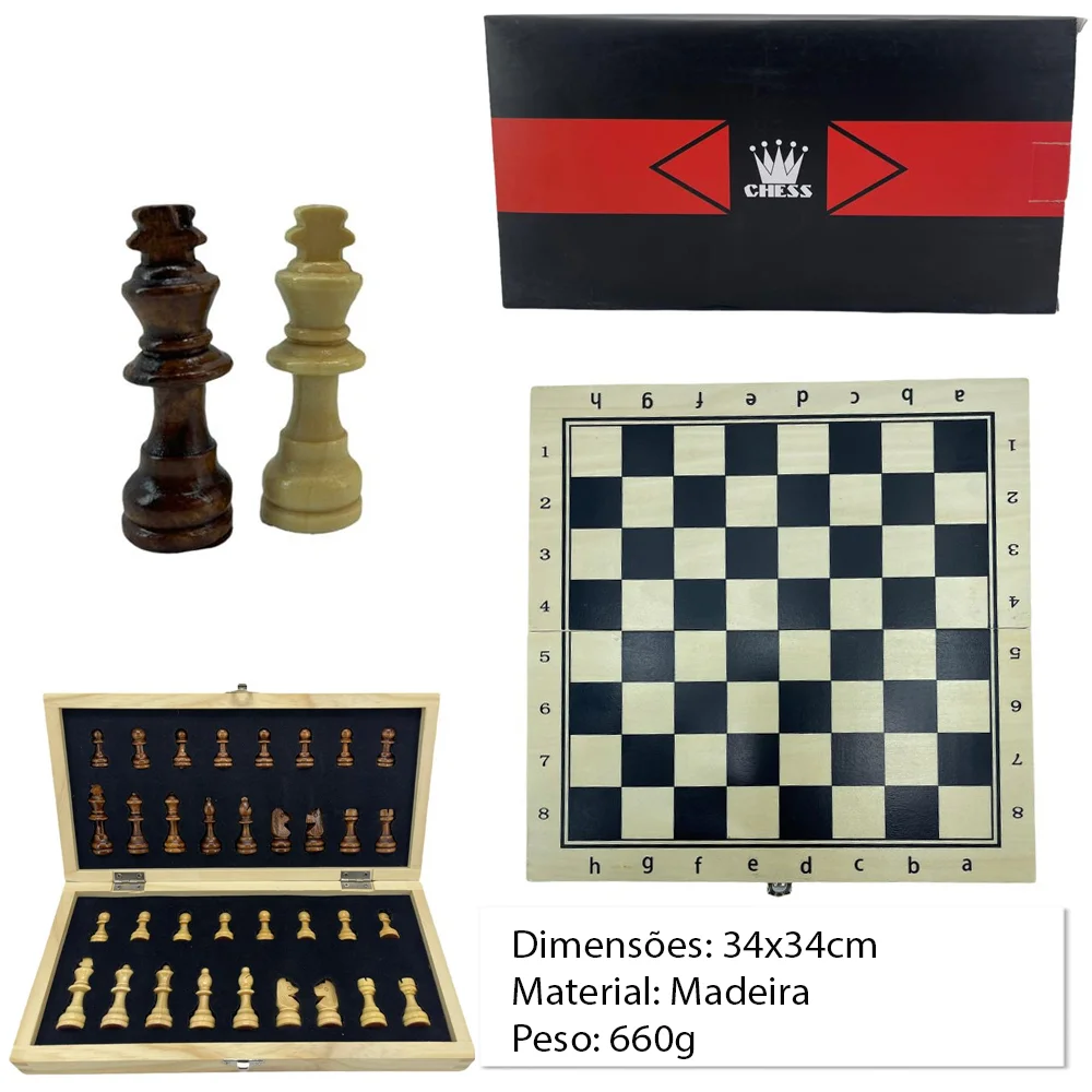 32 PCs Jogo de Xadrez de Xadrez Peças de xadrez definir jogo de xadrez de  madeira para jogo de mesa xadrez completo