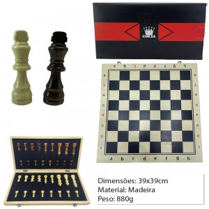JOGO XADREZ MAD.C/32PCS REF:AP-W1104C JOGO XADREZ MAD.C/32PCS REF:AP-W1104C