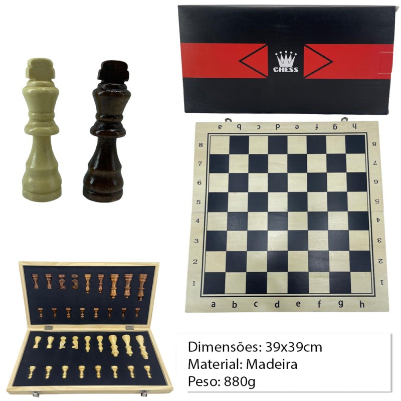 JOGO XADREZ MAD.C/32PCS REF:AP-W1104C