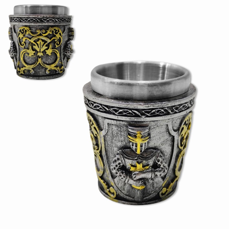 COPO SHOT MEDIEVAL MODELO SOLDADO EM RESINA 30ML REF: K16198C