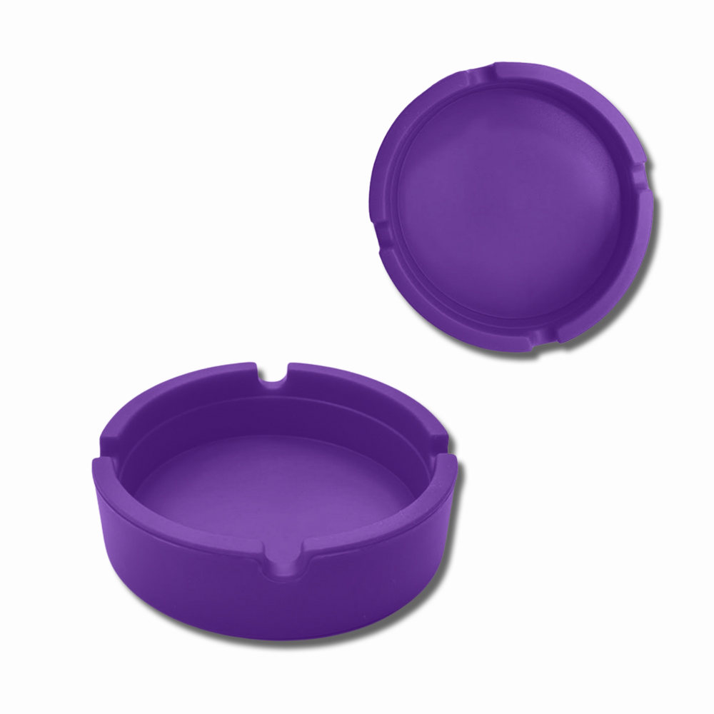 CINZEIRO DE MESA REDONDO EM SILICONE COR ROXO REF: PPS042-D