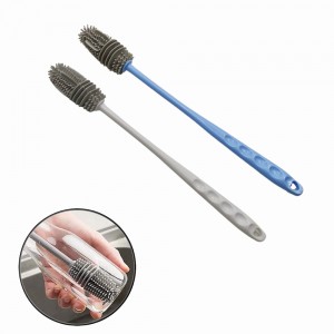 ESCOVA PARA LIMPEZA DE GARRAFA EM SILICONE PLÁSTICO REF: AP35976-BRU