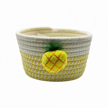 CESTA PARA ARMAZENAMENTO EM ALGODÃO MODELO ABACAXI REF: AP35673-1 CESTA PARA ARMAZENAMENTO EM ALGODÃO MODELO ABACAXI REF: AP35673-1