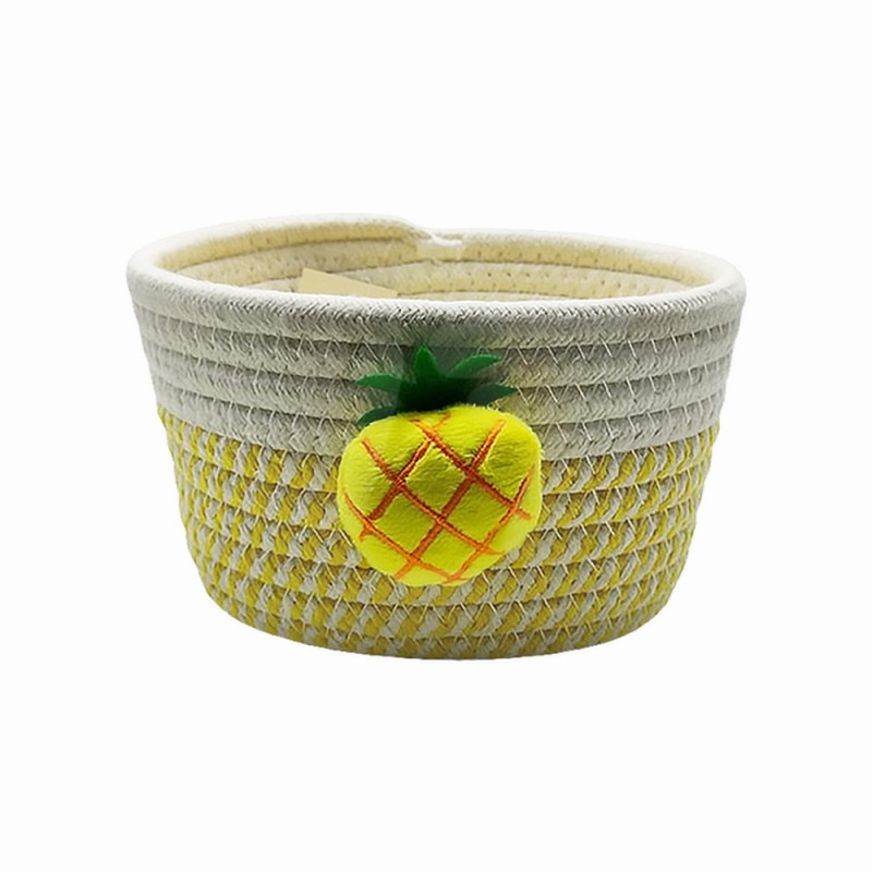 CESTA PARA ARMAZENAMENTO EM ALGODÃO MODELO ABACAXI REF: AP35673-1 CESTA PARA ARMAZENAMENTO EM ALGODÃO MODELO ABACAXI REF: AP35673-1