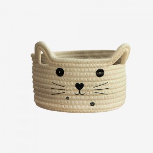 CESTA PARA ARMAZENAMENTO EM ALGODÃO MODELO GATINHOS REF: AP35673-4