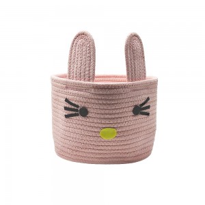 CESTA PARA ARMAZENAMENTO EM ALGODÃO MODELO COELHO E PANDA REF: AP35673-6