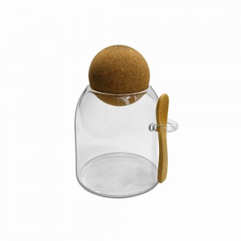 POTE DE VIDRO COM TAMPA EM BAMBU 500ML REF: APGS910 POTE DE VIDRO COM TAMPA EM BAMBU 500ML REF: APGS910