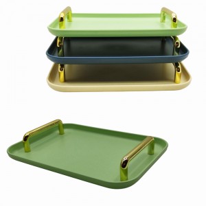 BANDEJA DECORATIVA RETANGULAR EM PLÁSTICO REF: AP6997-P