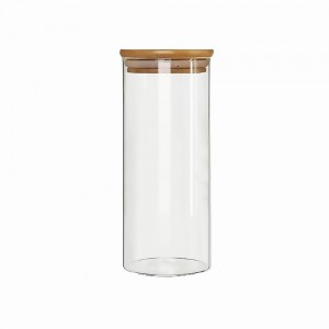 POTE DE VIDRO COM TAMPA EM BAMBU 445ML REF: APP60180 POTE DE VIDRO COM TAMPA EM BAMBU 445ML REF: APP60180