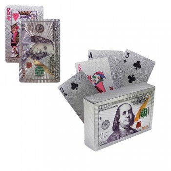 JOGO DE CARTAS BARALHO CAIXA UNITÁRIA COM CARTAS METALIZADA EM PLÁSTICO REF: APJB-003
