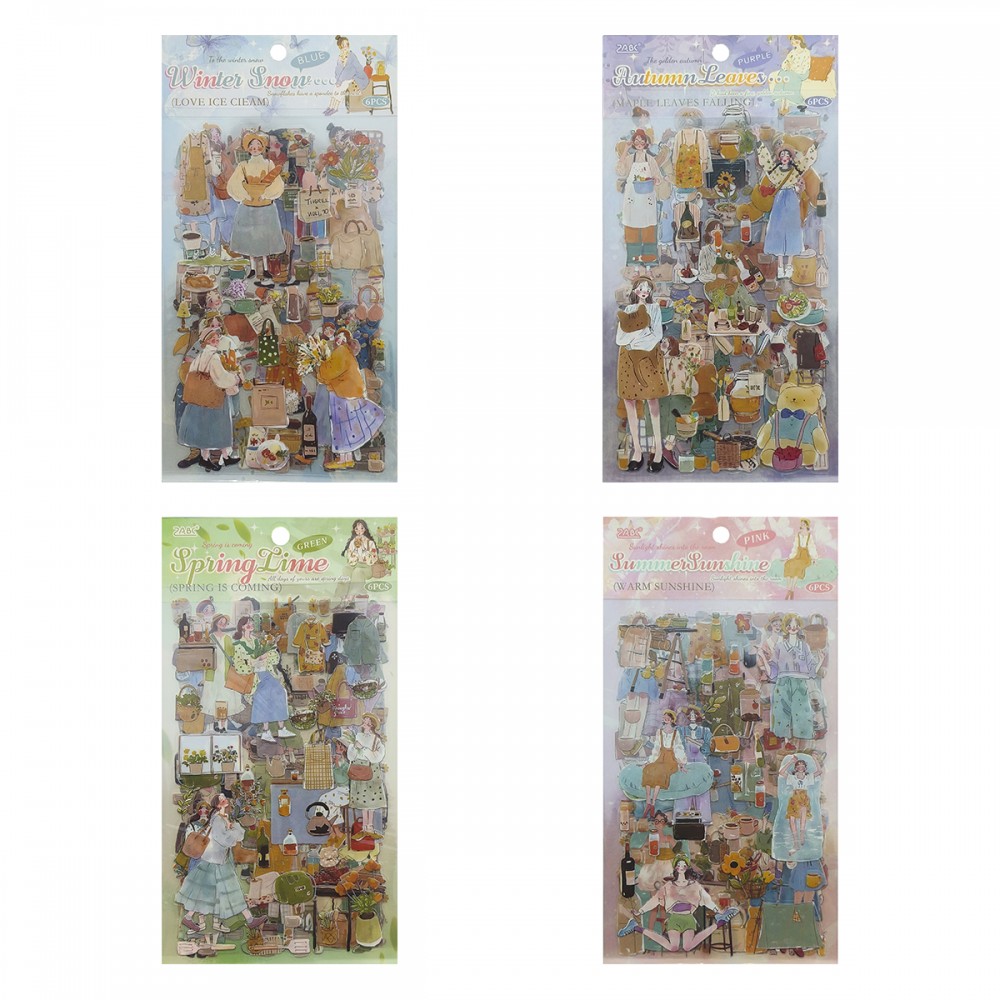 PACOTE COM 6 CARTELAS DE ADESIVOS SORTIDOS EM PLÁSTICO REF: APBFSG PACOTE COM 6 CARTELAS DE ADESIVOS SORTIDOS EM PLÁSTICO REF: APBFSG