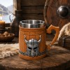 CANECA DE METAL E RESINA DE PVC COM ALÇA MODELO MEDIEVAL 400ML REF: AP675-3B