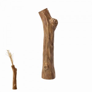 VASO DECORATIVO FORMATO TRONCO DE ÁRVORE EM POLIRESINA REF: 15895