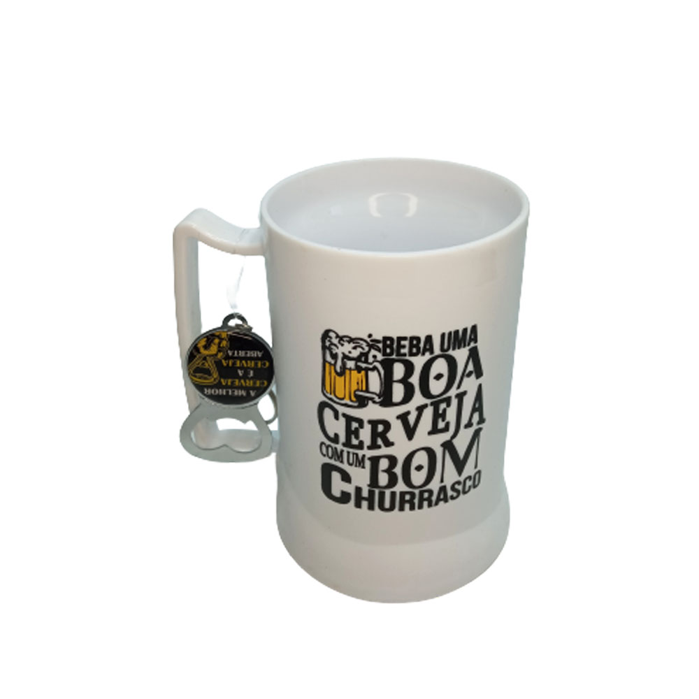 CANECA GEL BOA CERVEJA COM ABRIDOR 400ML  REF: 99742