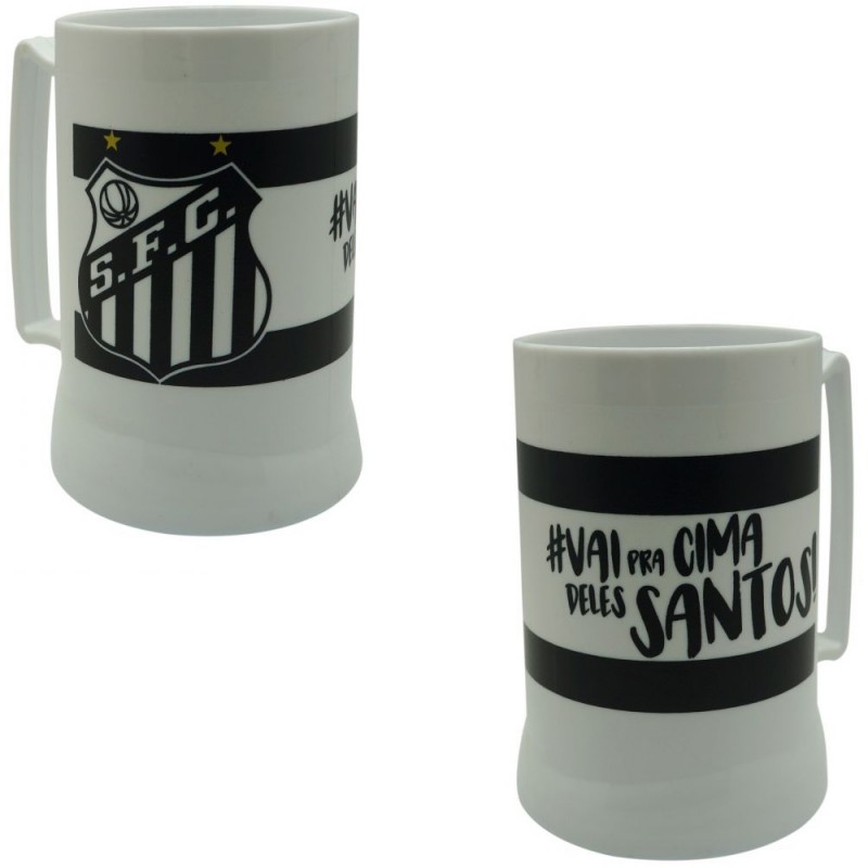 CANECA GEL MODELO SANTOS EM PLÁSTICO 400ML REF: 015139 