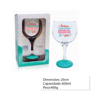 TACA GIN VIDRO AMIGAS TORNAM A VIDA MAIS FELIZ 600ML TACA GIN VIDRO AMIGAS TORNAM A VIDA MAIS FELIZ 600ML