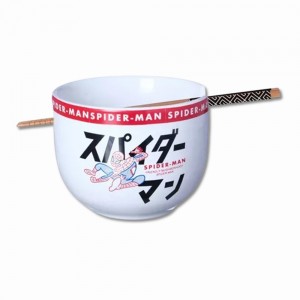 BOWL COM HASHI MODELO SPIDER MAN 500ML EM PORCELANA REF: 10025513 BOWL COM HASHI MODELO SPIDER MAN 500ML EM PORCELANA REF: 10025513