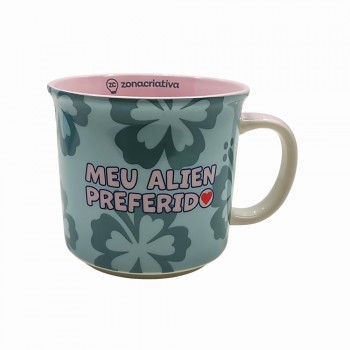 CANECA TOM MODELO STITCH NAMORADOS EM CERÂMICA 350ML REF: 10025654
