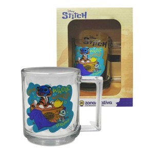 CANECA VENEZA MODELO STITCH ALADIN EM VIDRO 250ML REF: 10026521 CANECA VENEZA MODELO STITCH ALADIN EM VIDRO 250ML REF: 10026521