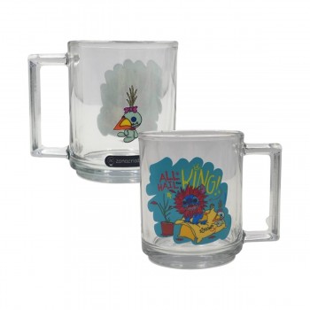 CANECA VENEZA MODELO STITCH REI LEÃO EM VIDRO 250ML REF: 10026524