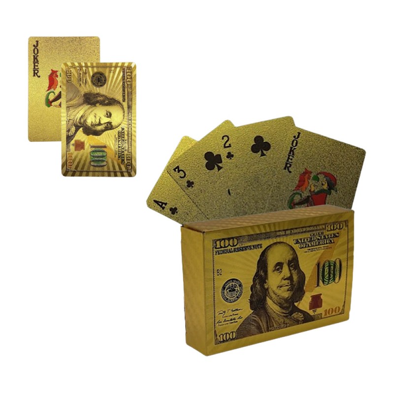 JOGO DE CARTAS BARALHO CAIXA UNITÁRIA COM CARTAS METALIZADA EM PLÁSTICO REF: APJB-002