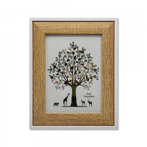 PORTA RETRATO DECORATIVO NO TAMANHO DE 15X20 CM EM MADEIRA MDF E VIDRO REF: APMD8163-3