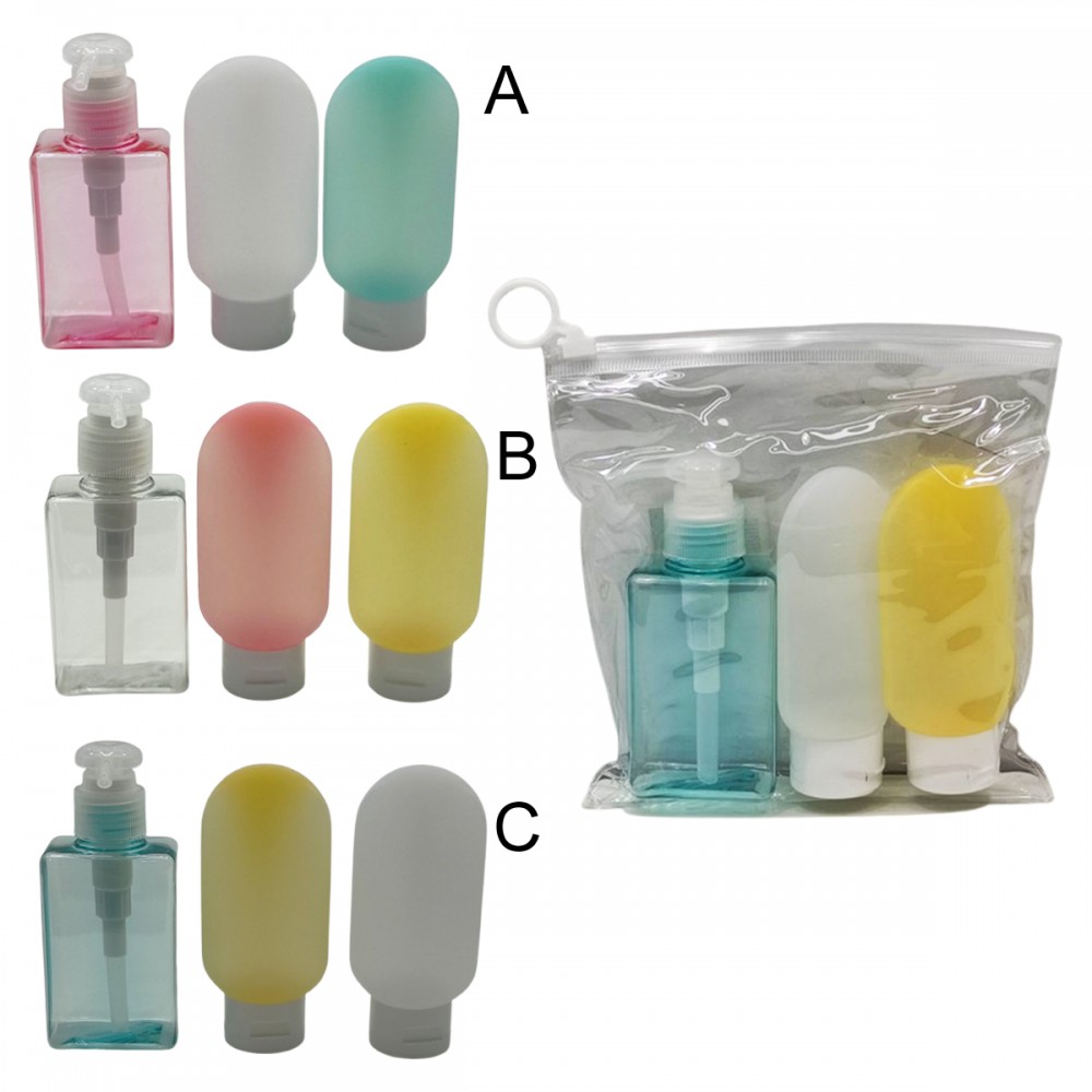 KIT DE FRASCOS PARA VIAGEM CONJUNTO DE 3 PEÇAS EM PLÁSTICO 100ML REF: DT1292K KIT DE FRASCOS PARA VIAGEM CONJUNTO DE 3 PEÇAS EM PLÁSTICO 100ML REF: DT1292K
