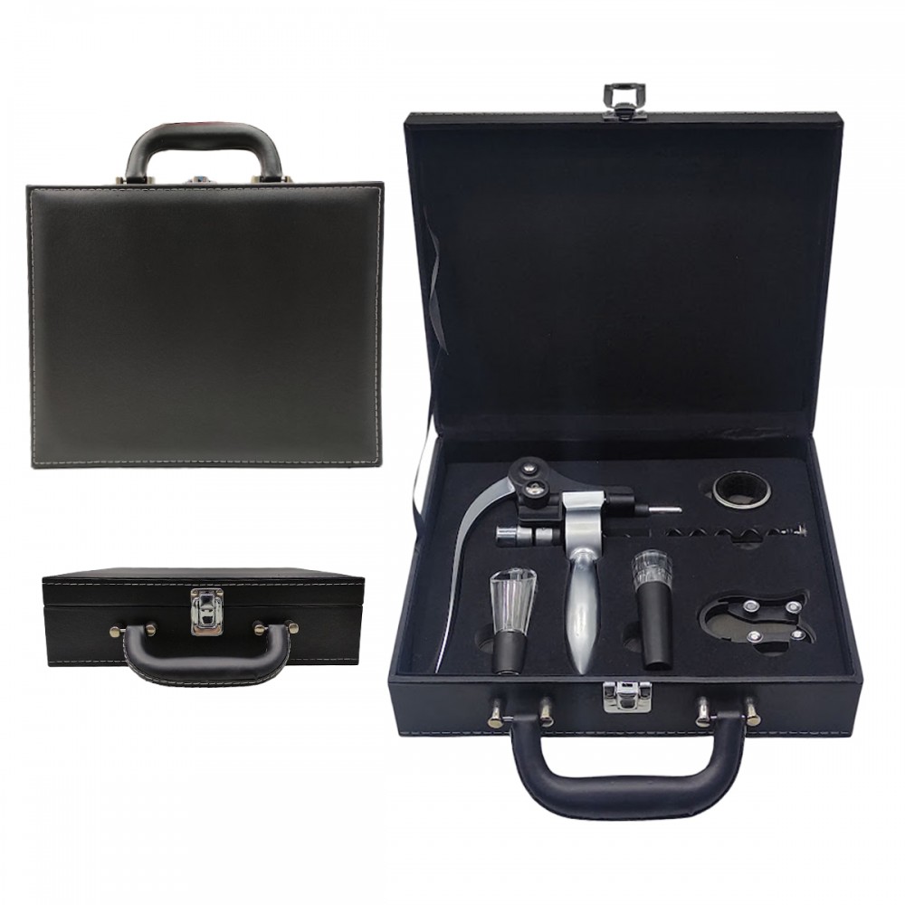 KIT ACESSÓRIOS PARA VINHO COM 5 PEÇAS EM MALETA REF:APJU-7SET KIT ACESSÓRIOS PARA VINHO COM 5 PEÇAS EM MALETA REF:APJU-7SET