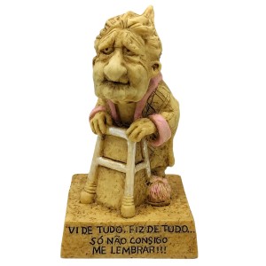 BONECO DE RESINA COM FRASE REF: NP212T