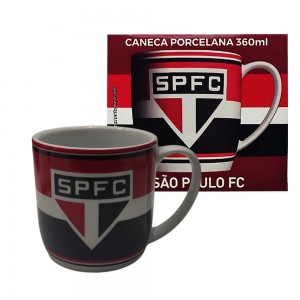 CANECA MODELO TIMES SÃO PAULO EM PORCELANA 360ML REF: 441136 CANECA MODELO TIMES SÃO PAULO EM PORCELANA 360ML REF: 441136