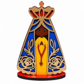 ENFEITE DECORATIVO DE MADEIRA MDF MODELO NOSSA SENHORA REF: 000013