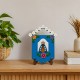 PORTA CHAVES DECORATIVO MODELO NOSSA SENHORA DE MADEIRA E METAL REF: 000046