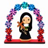 ENFEITE DECORATIVO MODELO ARCO FLORAL SANTINHA DE MADEIRA REF: 000127 ENFEITE DECORATIVO MODELO ARCO FLORAL SANTINHA DE MADEIRA REF: 000127