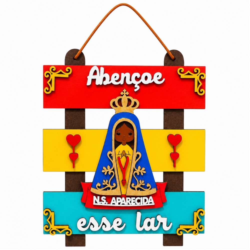 PLAQUINHA DECORATIVA DE PAREDE MODELO NOSSA SENHORA DE MADEIRA REF: 000151