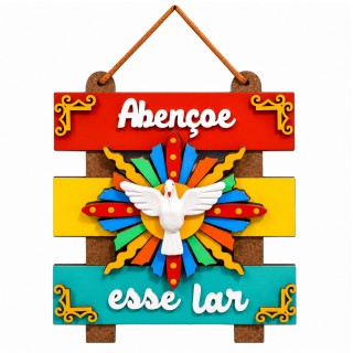 ENFEITE DE PAREDE MODELO ABENÇOE ESSE LAR REF: 000155