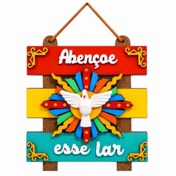 ENFEITE DE PAREDE MODELO ABENÇOE ESSE LAR REF: 000155