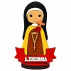 MINI ENFEITE DECORATIVO MODELO SANTA TERESINHA DE MADEIRA REF: 000165