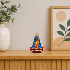 MINI ENFEITE DECORATIVO MODELO NOSSA SENHORA DE MADEIRA REF: 000166