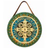 ENFEITE DECORATIVO DE PAREDE MODELO MANDALA DE MADEIRA REF: 000180