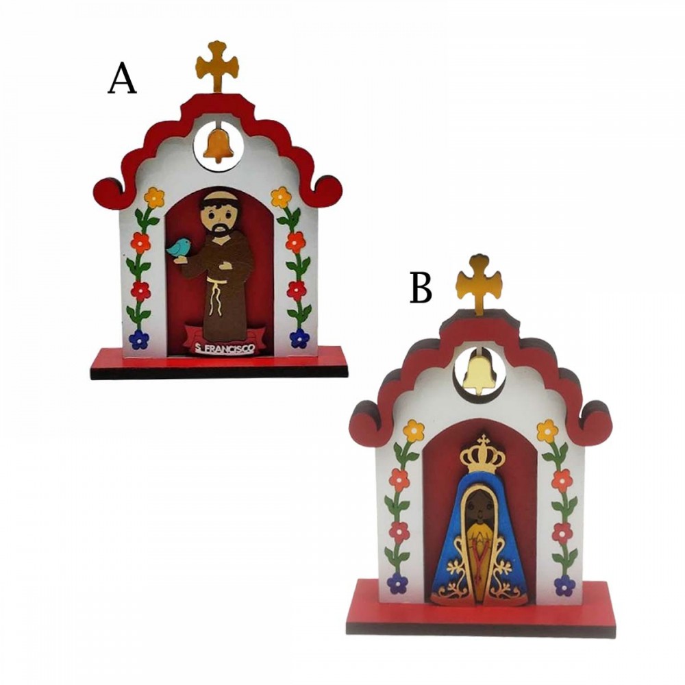 PLACA DECORATIVA MODELO CAPELINHA EM MDF REF:000666