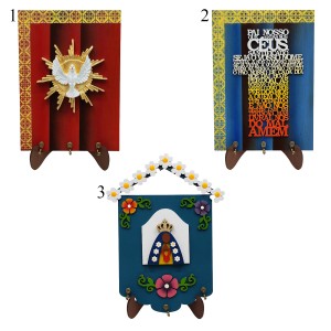 PORTA-CHAVES RELIGIOSO DE MADEIRA MDF REF: 000918