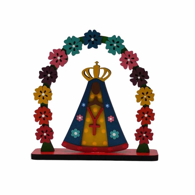 MINI PLACA DECORATIVA MODELO NOSSA SENHORA ARCO EM MDF REF: 001588