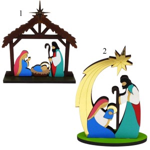 ENFEITE PRESEPIO DE MADEIRA MDF REF: 002523