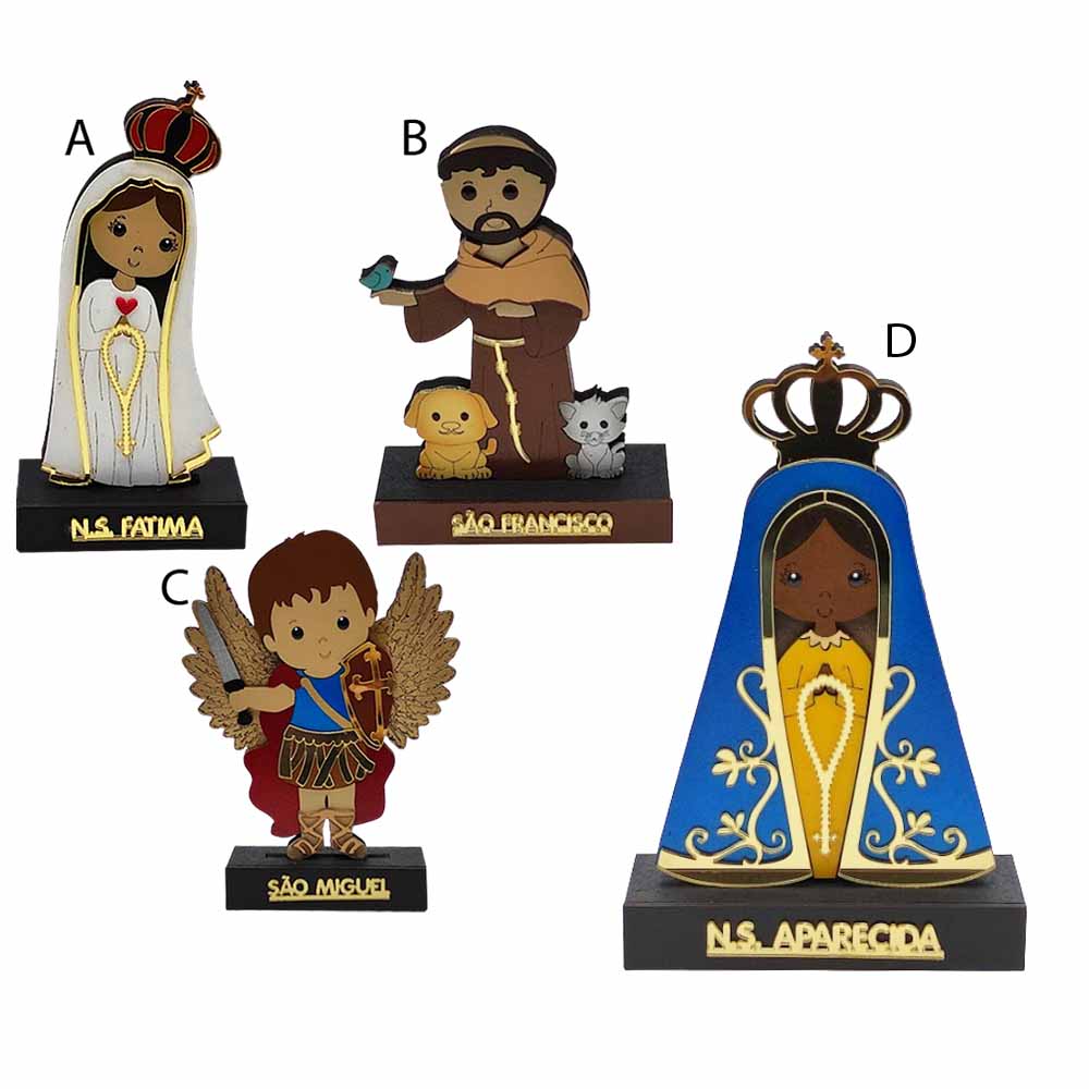 PLACA DECORATIVA MODELO SANTINHOS EM ACRÍLICO REF: 002592