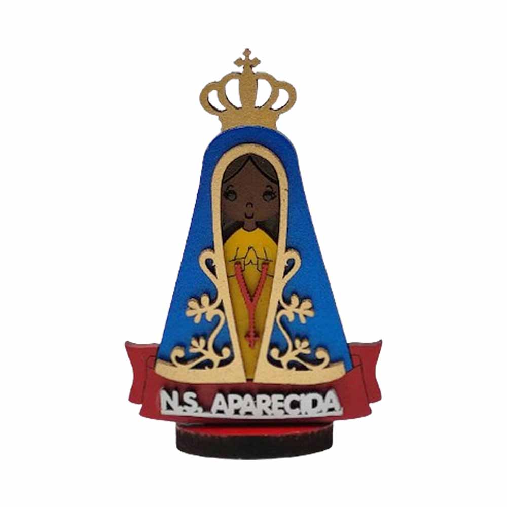 MINI PLACA DECORATIVA MODELO NOSSA SENHORA COM BASE EM MDF REF: 002615 MINI PLACA DECORATIVA MODELO NOSSA SENHORA COM BASE EM MDF REF: 002615