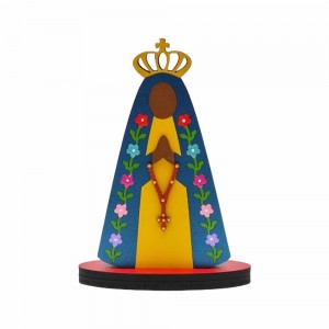 PLACA DECORATIVA MODELO NOSSA SENHORA FLORAL EM MDF REF: 002691