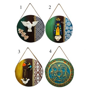 PENDENTES RELIGIOSOS DE MADEIRA MDF REF:003629