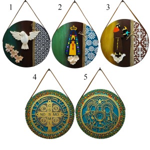 PENDENTES RELIGIOSOS DE MADEIRA MDF REF:003629