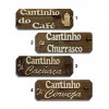 PLACA DECORATIVA MODELO CANTINHO DIVERSOS EM MADEIRA REF: 04143